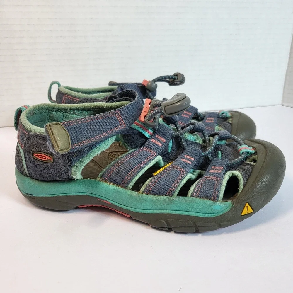 KEEN‎ Seacamp II CNX Youth Sandals Size 12 Blue Green Water Shoes
